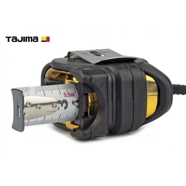 Рулетка строительная TAJIMA G3 LOCK G3GL25-55BL 5,5 м ударопрочная 1001-1663 фото