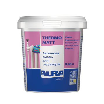 Aura Luxpro Thermo  Matt (матова) акрилова емаль для радіаторів 0,45 л 00000043719 фото