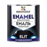 Эмаль полиуретановая Elit по металлу и дереву Kompozit белая шелковисто-матовая 0,6 л 001809 фото