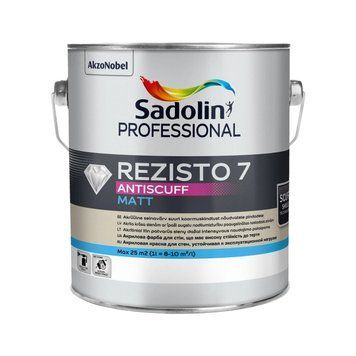 Sadolin Professional Rezisto 7 Antiscuff - износостойкая акриловая краска для стен 2,5 л 5774653 фото