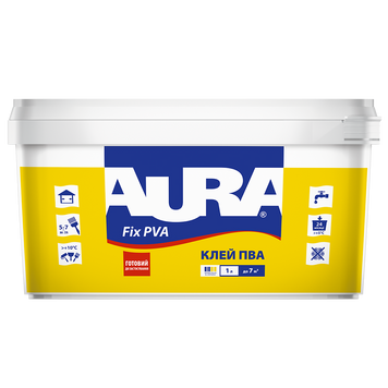 AURA Fix PVA &ndash; универсальный клей ПВА для внутренних работ 1 л 00000037642 фото