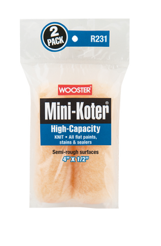 Wooster High-Capacity Mini-Koter - Комплект мініваликів 2 шт 4"(10см) ворс 1/2" (13мм) R231-4-13 фото