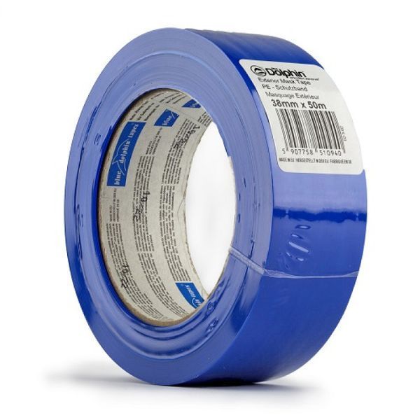 Blue Dolphin "TARP & STUCCO" Малярська стрічка для зовнішніх робіт, блакитна, 38мм х 50м 02-3-02-EN BDN фото