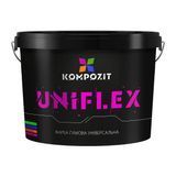 Фарба гумова універсальна UNIFLEX Kompozit білий RAL9016 0,9кг 001738 фото