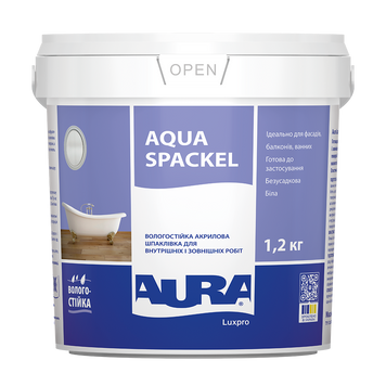 Aura Luxpro Aqua Spackel - влагостойкая акриловая шпатлевка 1,2 кг 00000041111 фото