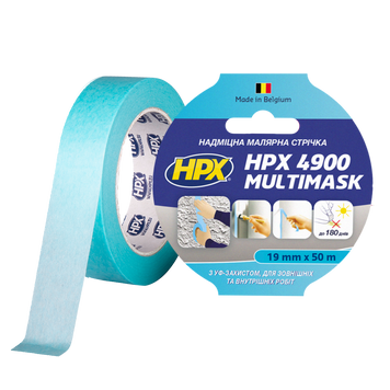 Малярна стрічка HPX 4900 Multimask 19мм х 50м блакитний EW1950 фото