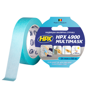 Малярна стрічка HPX 4900 Multimask 24мм х 50м блакитний EW2550 фото