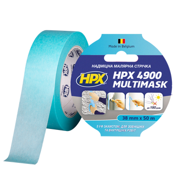 Малярна стрічка HPX 4900 Multimask 36мм х 50м блакитний EW3850 фото