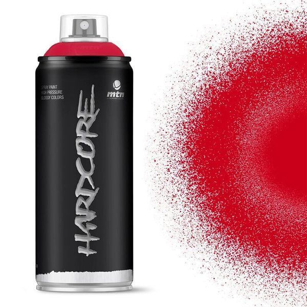 Аерозольна фарба глянцева MTN Hardcore RV-3001 Vivid Red, EX014H3001, 400 мл 622836 фото
