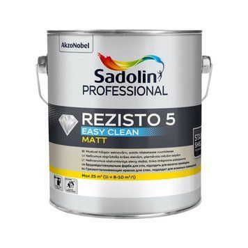 Sadolin Professional Rezisto 5 Easy Clean - грязеотталкивающая акриловая краска для стен 2,5л 5877065 фото