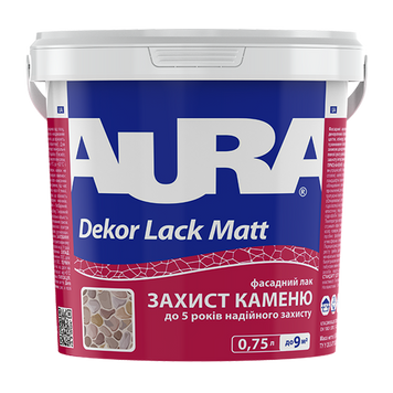 AURA Dekor Lack Matt - напівматовий фасадний лак для каменю 0,75 л 00000044836 фото