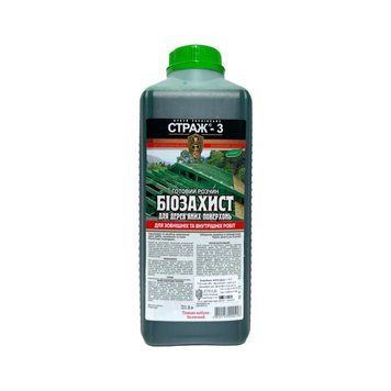 STRAZH-3 &mdash; Антисептик-антижук для дерева водний готовий розчин 2 л зелений strazh-3-green-2 фото