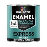 Эмаль антикоррозионная &laquo;3 в 1&raquo; EXPRESS Kompozit белая RAL9003 0,8кг 000532 фото