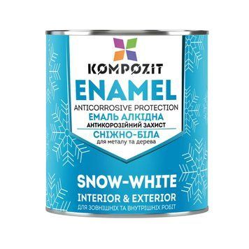 Емаль алкідна сніжно-біла Kompozit 0,9 кг 000457 фото