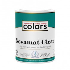 Colors Novamat Clean - шовковисто матова вологостійка антибактеріальна фарба на основі іонів срібла 0,9л