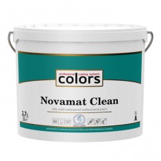 Colors Novamat Clean - шелковисто матовая влагостойкая антибактериальная краска на основе ионов серебра 2,7л