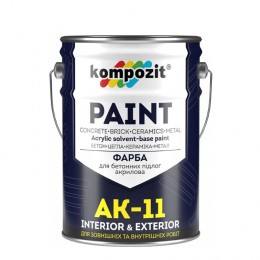 Kompozit AK-11 краска для бетонных полов, 10кг. Белая