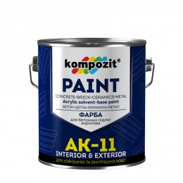 Kompozit AK-11 краска для бетонных полов, 2,8кг. Белая
