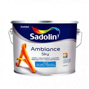 Sadolin Ambiance Sky - нестекающая глубокоматовая краска для потолка 2,5л. 