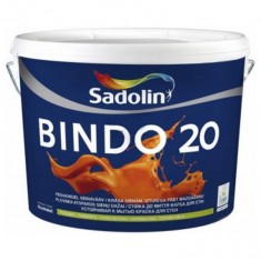 Sadolin BINDO 20 - Полуматовая краска для стен и потолка с высокой стойкостью к мытью 1л.