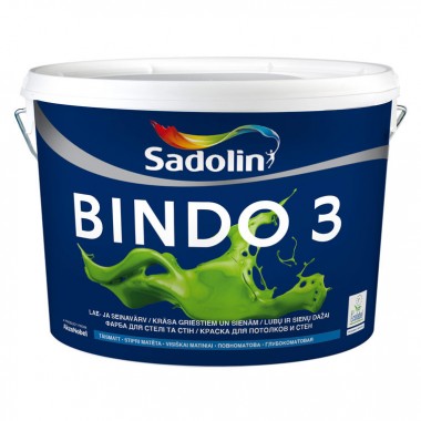 Sadolin BINDO 3 - Глубокоматовая краска для потолка и стен 10л.
