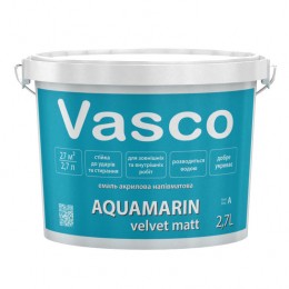 Vasco AQUAMARIN velvet matt акрилова емаль універсальна 2,7л