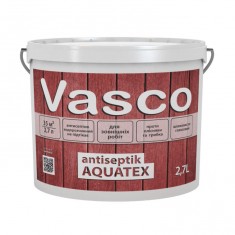 Vasco antiseptik AQUATEX для дерева зовні 2,7л (прозорий, білий, в кольорі)