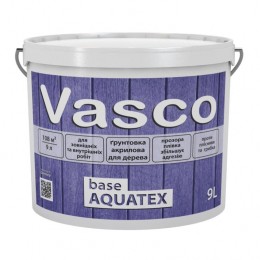 Vasco base AQUATEX акрилова ґрунтівка для деревини всередині і зовні 9 л