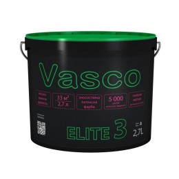 Vasco ELITE 3 зносостійка латексна фарба для стін і стель 2.7л