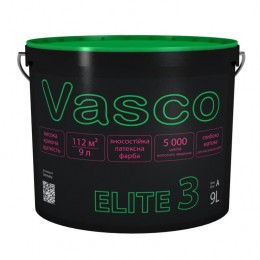 Vasco ELITE 3 износостойкая латексная краска для стен и потолков 9л