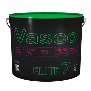 Vasco ELITE 7 шовковисто-матова латексна фарба для стін 9 л