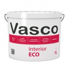 Vasco interior ECO водно-дисперсионная матовая краска для внутренних работ  9л. 
