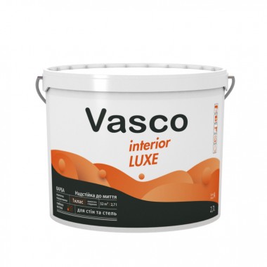 Vasco interior Luxe акрилатная краска особо стойкая к мытью для интерьеров 2,7л