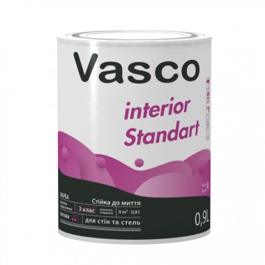 Vasco interior Standart акриловая краска, устойчивая к мытью 0,9л