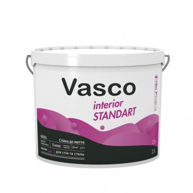Vasco Interior Standart акрилова фарба, стійка до миття 2,7л