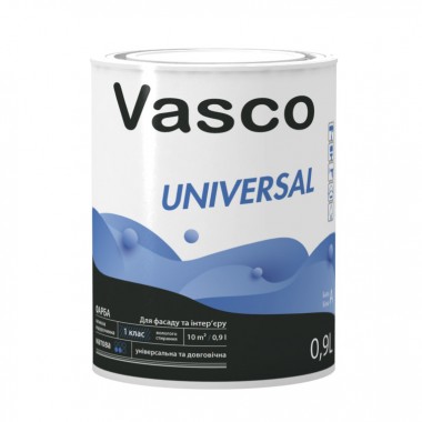 Vasco UNIVERSAL універсальна латексна фарба для фасадів та інтер’єрів 0,9л