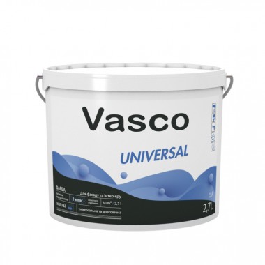 Vasco UNIVERSAL універсальна латексна фарба для фасадів та інтер’єрів 2,7л