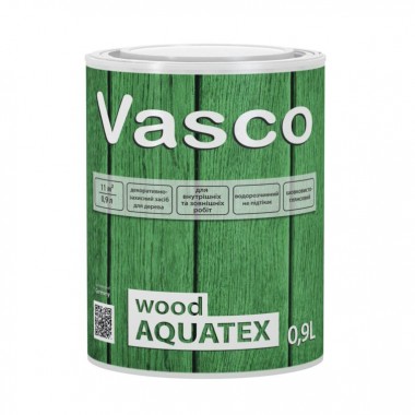 Vasco wood AQUATEX лак для дерева 0,9л. В цвете белый и прозрачный