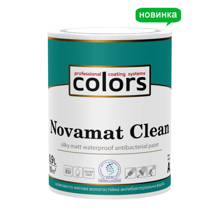 Краска без запаха для интерьера  Colors Novamat Clean