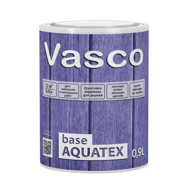 Vasco base AQUATEX, акриловая грунтовка для древесины внутри и снаружи