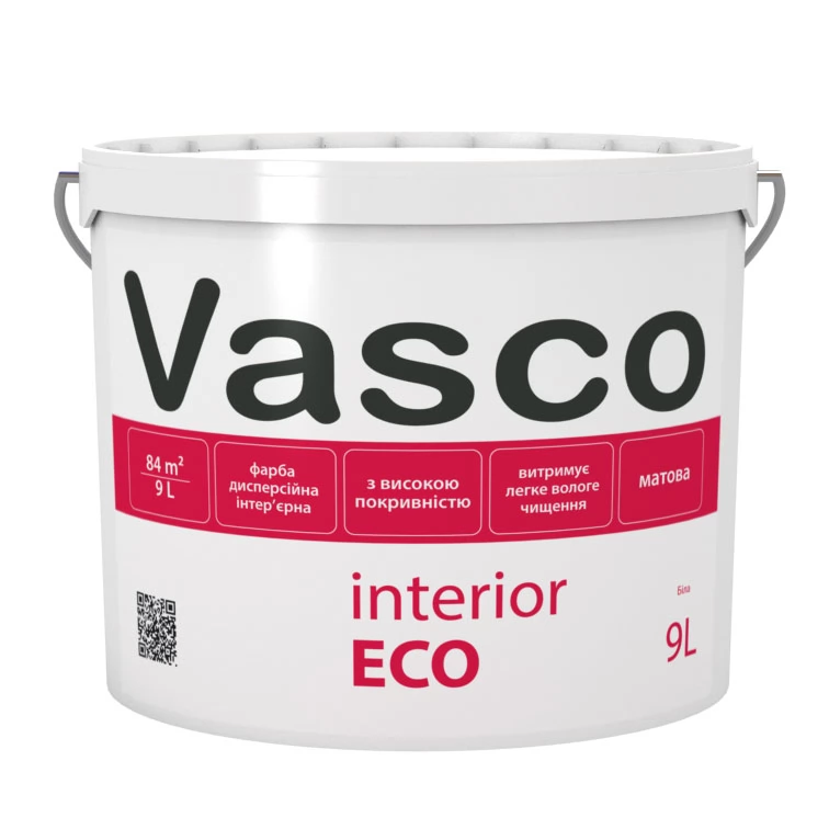 Еко фарба для стін Vasco interior ECO